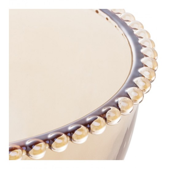 Saladeira 20,5x11,5cm Cristal Ecológico Pearl Âmbar